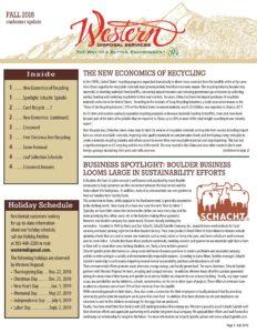 2018 Fall Newsletter Cover Image