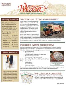 2019 Winter Newsletter Cover Image