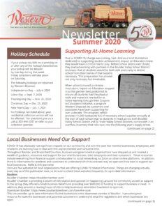 2020 Summer Newsletter Cover Image